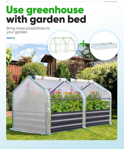 Quictent Mini Greenhouse for Indoor Outdoor, Portable Small Tabletop Green House Kit, Upgraded Waterproof UV-Resistant Seed Starter Hot House, Interior Space Expanded, 71"x36"x36", White