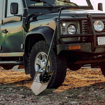 DMOS Delta Shovel - Collapsible Heavy-Duty Steel Folding Shovel for Camping, Overlanding, Survival, Military, Hunting, & Off-Road Use - Flat Dark Earth - Regular