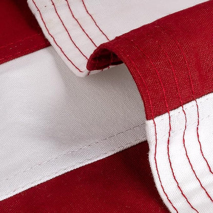 DANF Memorial American Flag 5x9.5 ft Burial Flag 100% Heavy Duty Cotton for Veteran,Embroidered Stars, Sewn Stripes,Brass Grommets US USA Military Flags for Display Case
