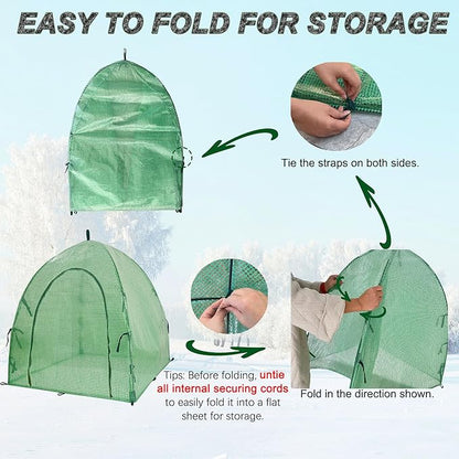59″*59″*60″ Winter Plant Warm Covers - Raised Bed Cover, Garden Row Accelerator, Warm Tent Freeze Protection Humidity Domes for Germination, Seedling Propagation Protecting Plants from Animals