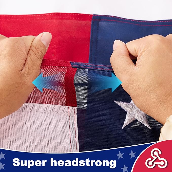 American Flag 4x6 ft Ultra Durable Series, Heavy Duty Spun Polyester, High Wind Fade Resistant US/USA Flags with Embroidered Stars & Sewn Stripes, Perfect for Outdoor Display