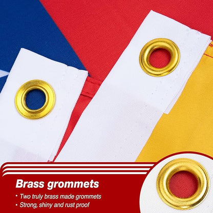 Venezuela Venezuelan Flag 3x5 ft Outdoor, Double Sided 3 Ply Heavy Duty Venezuela National Country Flag, 100% Quality Polyester Venezuelan Banner with Brass Grommets 4 Rows Stitches