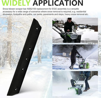 Snow Blower Scraper Bar ASS2100 Replacement for EGO 21-Inch Snow Blower Replacement Parts, Snow Blower Attachment Compatible with EGO SNT2100/SNT2112/SNT2110/SNT2103 21" Snow Blowers