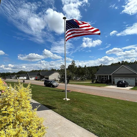 Homissor American Flag 5x8 Heavy Duty Outdoor Embroidered Stars Large USA US Flags Longest Lasting for Outside Sewn Stripes Indoor With Brass Grommets