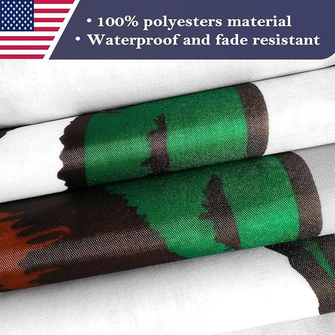 Double Sided Californian State Flag 4x6 Made in USA Outdoor Heavy Duty 3 Ply Polyester Californian Flags with White Starting Tape and 2 Brass Grommets