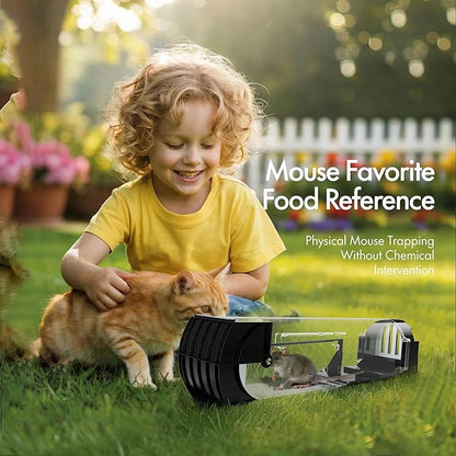 Humane Mouse Traps, 12.2 inches Enlarged No Kill Rat Live Traps 2 Pack for Chipmunks, Reusable Catch and Release Mice, Pet and Children Friendly Mouse Trap That Work