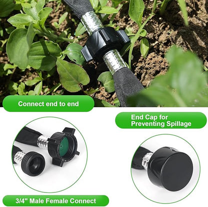 Flat Soaker Hose 10FT for Efficient Watering Tree - Durable Double Layer Design for Gardens, Lawns, and Vegetable Fields (10FT)