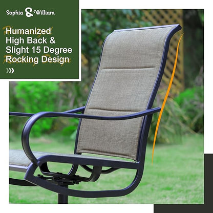 Sophia & William Patio Dining Chairs Patio Swivel Chairs 6 Pieces Quick Dry Textilene Patio Chairs Outdoor Furniture Support 300lbs for Lawn Garden Backyard Weather Resistant