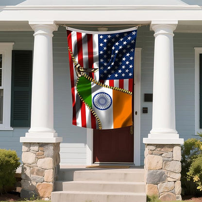 Vintage American America Usa India Indian Flags For Outside Yard 3x5 Ft Double Sided Printed 100d Polyester Lightweight Garden Welcome Outdoor Banner Brass Grommets