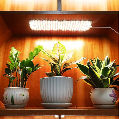 4Pack Flat Panel Grow Lights for Indoor Plants, Seed Starting, Vegetables with 4/8/12 Hr Timer, 40W Full Spectrum LED Plant Growing Lamps for Cabinet/Shelves/Greenhouse, Plug-and-Play, Connect Freely