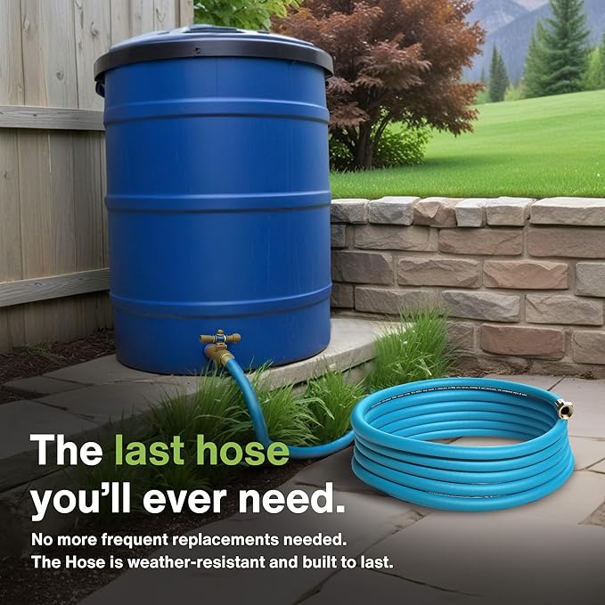 Aeromixer THE HOSE - 1 Inch 75Ft Flexible Garden Hose, Heavy Duty Garden Hoses for Outdoors, Anti Kinking Industrial Outdoor Water Hoses, 650 PSI High-Pressure Watering Tool for Farming and Gardening
