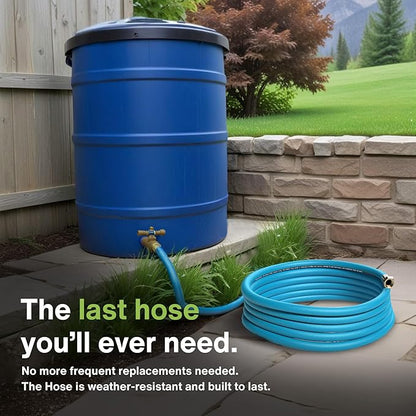 Aeromixer THE HOSE - 1 Inch Garden Hose 25 Ft, Kinkless Commercial Garden Hoses, Heavy Duty Industrial Water Hoses for Outdoors, 650 PSI High-Pressure Watering Tool for Farming and Gardening