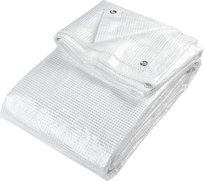 Yescom Clear Tarp Heavy Duty Waterproof 16x20Ft 14Mil for Greenhouse Outdoor Garden Chicken Pen Trailers UV Resistant Large Tarpaulin with Grommets