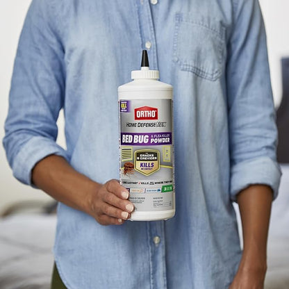 Ortho Home Defense Max Bed Bug & Flea Killer Powder, 12 oz. – Apply to Cracks and Crevices for Up to 8 Months of Control