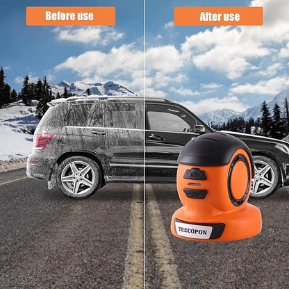 3-in-1 Electric Ice Scraper for Cars & Home – Cordless Handheld Defroster, Cleaner & Polisher, 500 RPM Motor, 2000mAh Battery, Type-C Charging, Lightweight & Portable