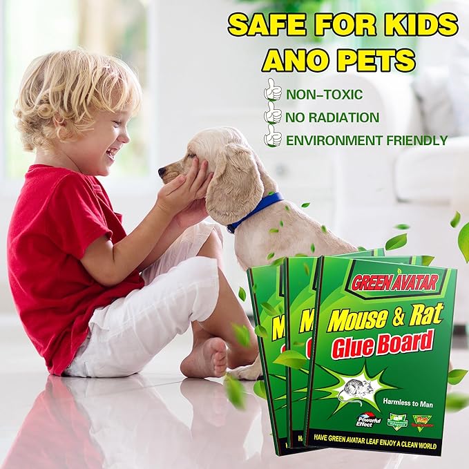 Ezoon 36 Pack Large Mouse Glue Traps with Enhanced Stickiness, Sticky Rat Traps, Sticky Snake Trap, Mouse Traps Sticky Pad Board for House Indoor Outdoor, Easy to Set, Extra Large (8.3" x 12")