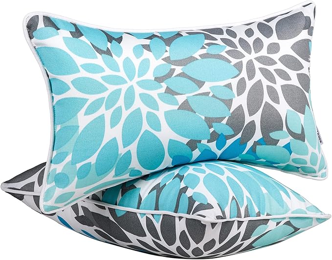 JMGBird Outdoor Pillow Covers 12x20 Inch Outdoor Lumbar Pillow Covers Home Decor for Furniture, Patio, Couch, Bed, Sofa, Bedroom