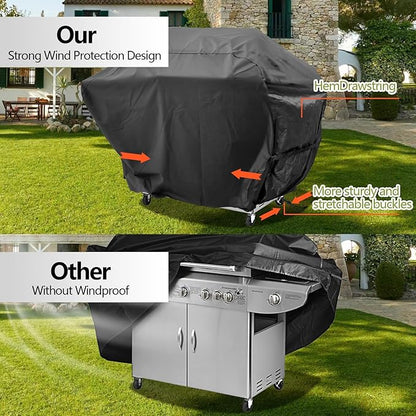32 inch Grill Cover for Outdoor Grill,Upgraded Adjustable Buckle and Drawstring,Waterproof, Anti-UV, Rip-Proo,Suitable for Most Grills