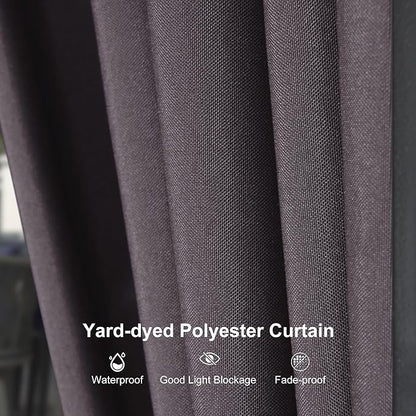 PURPLE LEAF 12'x16' Hardtop Gazebo with Lights Permanent Aluminum Double Roof on Galvanized Steel Frame Outdoor Patio Gazebo Including Netting and Curtains for Backyard Lawn Garden Grey