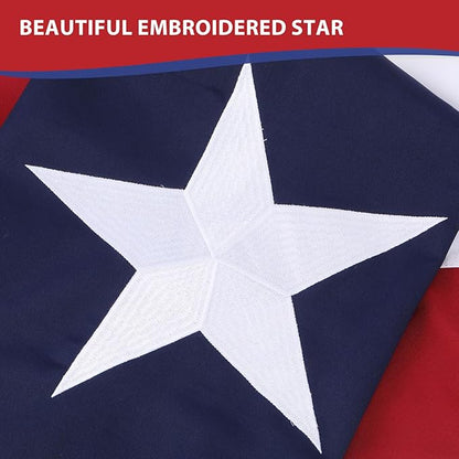 Texas Flag 3x5 Ft Ultra Durable Tear-Resistant Series,TX Flags, Made From Heavy Duty Water Resistant Polyester Canvas Embroidered Stars, Sewn Stripes, Brass Grommets, Texas State Flags Perfect