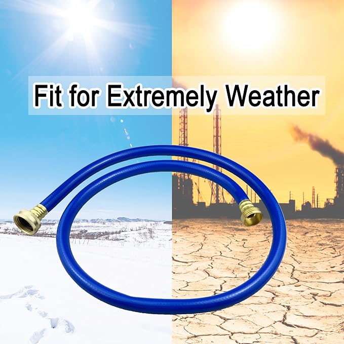 PVC Garden Hose 1/2 Inch Green Heavy Duty Water Hose with Solid Brass Fittings,No Leaking, Flexible,for outdoors,Lawns,Patio (5 FT, Blue, Brass Fittings)