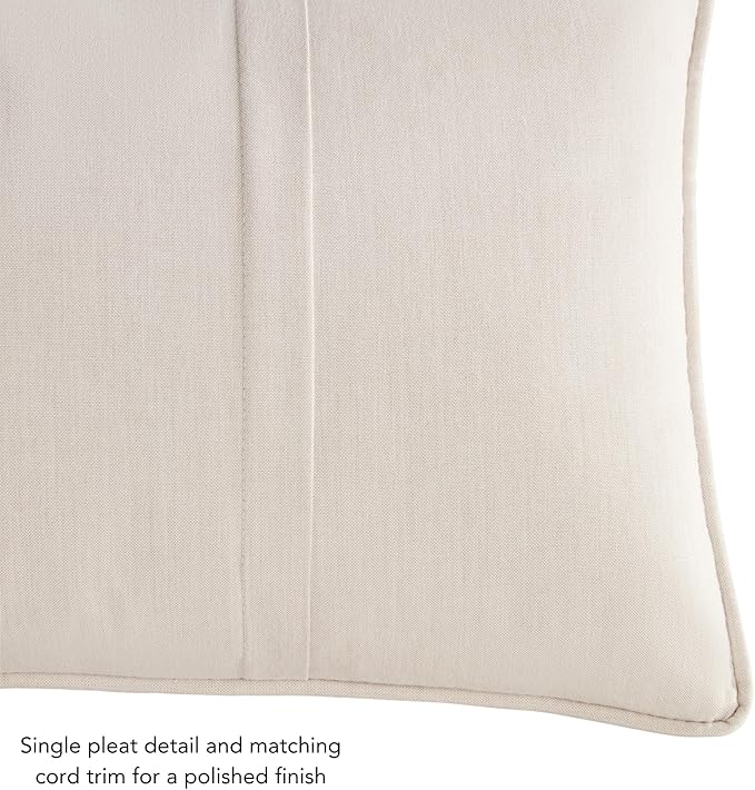 Greendale Home Fashions Sunbrella 20" Square Outdoor Throw Pillow with Removable Cover (Set of 2), Cast Pumice 2 Count