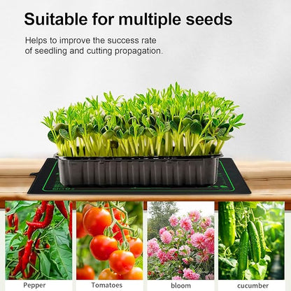 Upgrade 20" x 10" Durable Waterproof Seedling Heat Mat with ETL Certified, Warm Hydroponic Heating Pad for Germination,Indoor Plant Gardening and Cutting, Brewing and Seed Starting Greenhouse