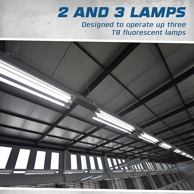 OHLECTRIC Replacement for Sylvania Ballast QTP 3X32T8/UNV ISN-SC, Philips ICN-3P32-N, Keystone KTEB-332-UV-IS-N-P, for 3 Fluorescent T8 Lamps - 120-277V - 32 Watt