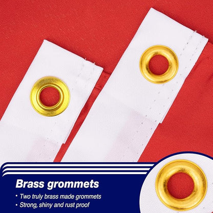 Norway Norwegian Flag 3x5 ft Outdoor, Double Sided 3 Ply Heavy Duty National Flag for NO, 100% Quality Polyester Norwegian Banner with Brass Grommets 4 Rows Stitches