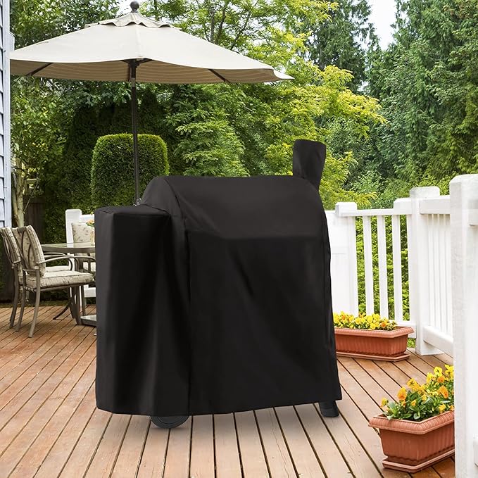 Arcedo Pellet Grill Cover Compatible with Traeger Pro 22 Series - Waterproof Wood BBQ Smoker Protector for Century 22, Eastwood 22, Pro 575, Lil' Tex Elite 22, Heavy Duty Polyester Grilling Covers