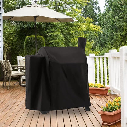 Arcedo Pellet Grill Cover Compatible with Traeger Pro 22 Series - Waterproof Wood BBQ Smoker Protector for Century 22, Eastwood 22, Pro 575, Lil' Tex Elite 22, Heavy Duty Polyester Grilling Covers