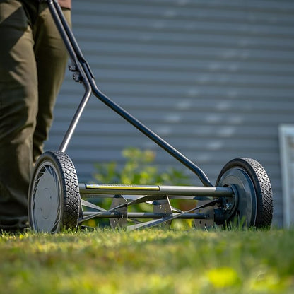 American Lawn Mower Company 1415-16 16-Inch 5-Blade Push Reel Lawn Mower, 5-Blade, Gray