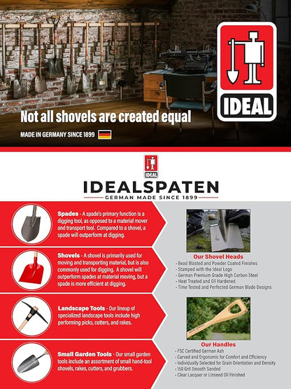 IDEALSPATEN - Made in Germany Since 1899 - Düsseldorf Gravel Rake - Landscape Tool Gravel Rake Rocks Debris, Ash Handle, 4lb - 69in (Düsseldorf)#IS430