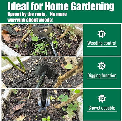 4 Pack Uprooting Weed Pulling Tools,Garden Hand Weeder Tools, Manual Multifunctional Weeders Gardening Tools for Yard and Garden