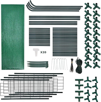 Walk-in Greenhouse 3 Tiers 6 Shelves Roll-Up Zipper Door -28x56x76 inch PE Greenhouse Cover for Outdoor Plant Gardening Plants Cold Frost Protection Wind Rain Proof(PLGHW001G-N)