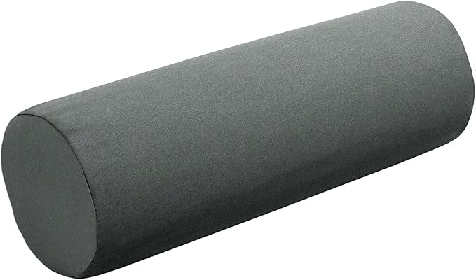 Cushion Source 20" x 6" Sunbrella Bolster Pillow, Indoor/Outdoor Decorative Support Pillow, Fade and Water Resistant, Sunbrella Charcoal