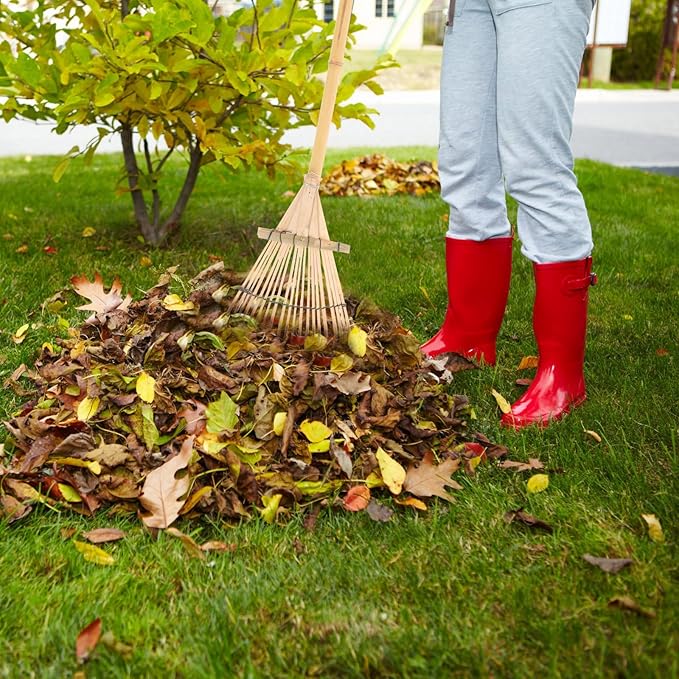 GANAZONO Rakes for Lawns Leaf Scoops Hand Rakes Gardening Lawn Held Wind Tools Japanese Yard Wood with Handle Landscape Loosening Soil s Small Wooden Child Leaves