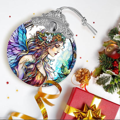 Stained Glass Suncatcher, Jocidea Fairy Ornament, Christmas Ornaments, Holidays Ornaments, Christmas Tree Decor, Fairy Decor for Home, Fairy Gifts