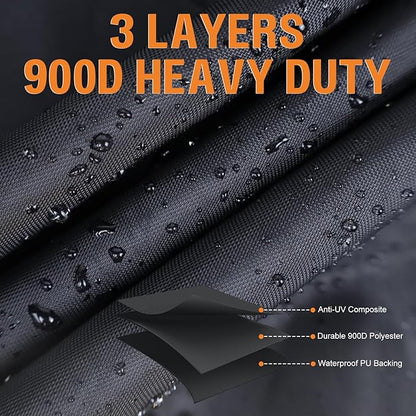 Snow Blower Cover, Heavy Duty 900D Waterproof Snowblower Cover, Outdoor Snow Thrower Protector, Universal Fit for Most Two-Stage&Single-Stage Snow Blowers for EGO, Honda, Ryobi, Cub Cadet, Ariens&Toro