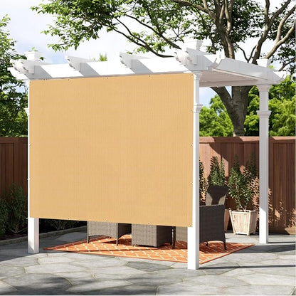 SUNNY GUARD Shade Cloth 6'x20'FT Sun Shade Screen Fabric HC-083 Shade Cover Tarp with Grommets for Pergola Backyard Garden,Sand