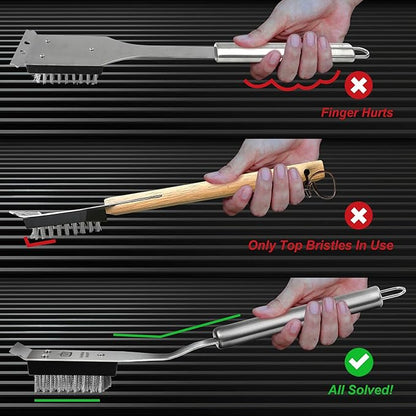 GRILLART Grill Brush and Scraper Replacement Head - 2PCS