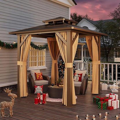8 Ft. W X 8 Ft. D Aluminum Patio Hardtop Gazebo