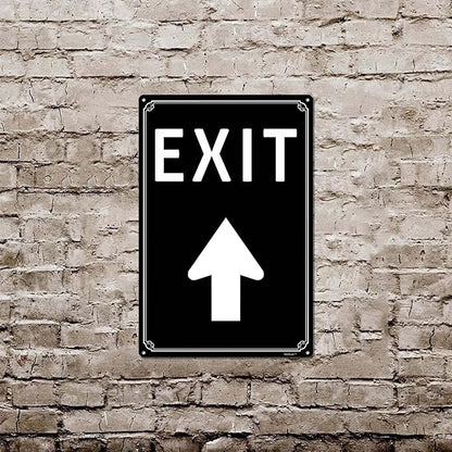 12x16" Exit Sign with Up Arrow - High-Intensity Aluminum Parking Lot Sign, Weatherproof & Fade-Resistant, Ideal for Outdoor & Indoor Use - Curbside Sign