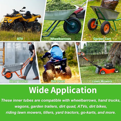 13x5.00-6" Inner Tubes, 2 Pack Heavy Duty 5.00-6/4.00-6 Replacement Tire Inner Tube with Straight Valve Stem Universal Fit for Razor Dirt Quad Lawn Mowers ATVs Yard Tractor Snow Blower and More