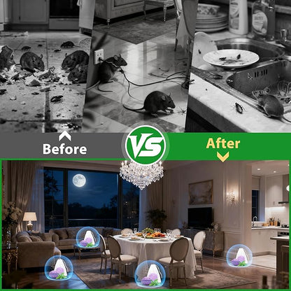 Mouse Repellent Indoor & Outdoor, 36 Pack Powerful Peppermint Keep Rodent, Mice, Skunk, Raccoon Away House Home Attic Kitchen Car Engines, Long-Lasting Protection and Safe Family