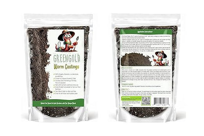 Organic Worm Castings Premium Worm Castings Fertilizer for Nutrient-Rich Soil and Healthy Plant Growth (3 QUARTS)