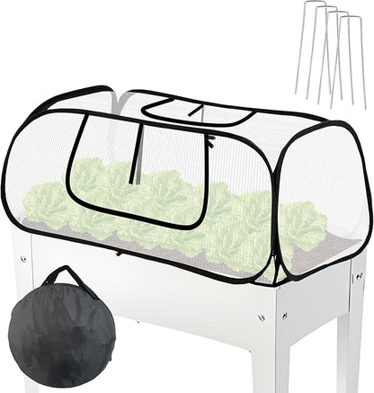 45"*22"*16"Garden Plant Covers with Two Air Hole and Breathable Mesh for Raised Beds, Accelerator Plants Cover, Mini Greenhouse Cover, Frost Cover for Plant Vegetable Seedling Protector 1PCS