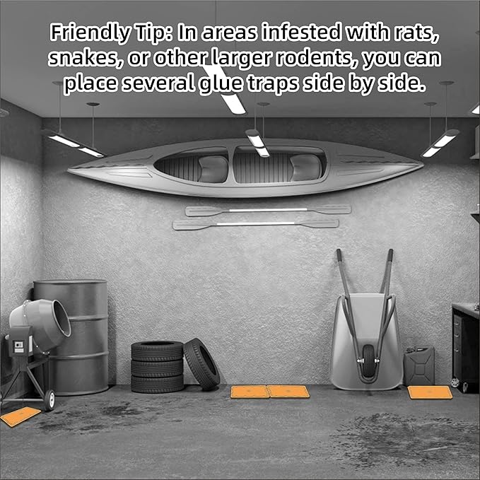 16 Pack Sticky Mouse Trap Rat Traps Indoor, Peanut Taste Pheromone Mouse Traps Indoor for Home, Glue Sticky Traps for Mice and Rats, Snake(Large Size)