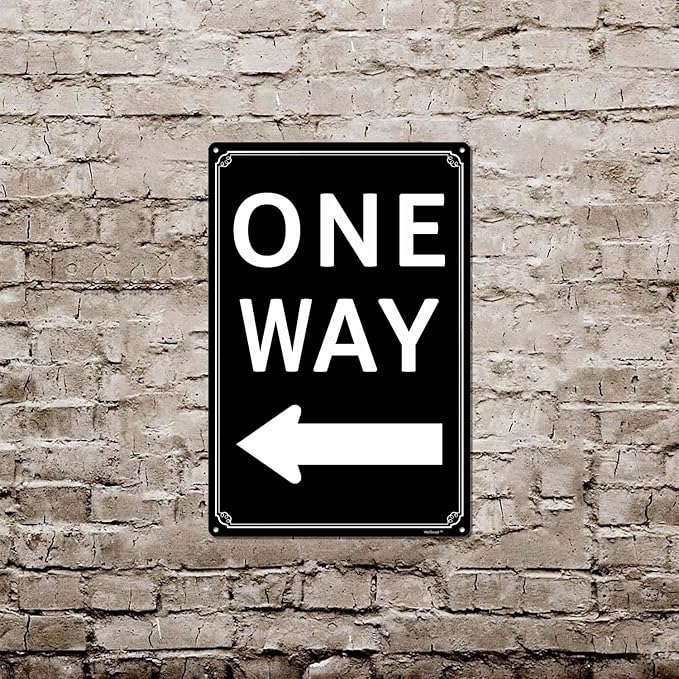 12x16" One Way" with Right Arrow - High-Intensity Aluminum Parking Lot Sign, Weatherproof & Fade-Resistant, Ideal for Outdoor & Indoor Use - Curbside Sign