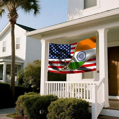 Vintage American America Usa India Indian Flags For Outside Yard 3x5 Ft Double Sided Printed 100d Polyester Lightweight Garden Welcome Outdoor Banner Brass Grommets